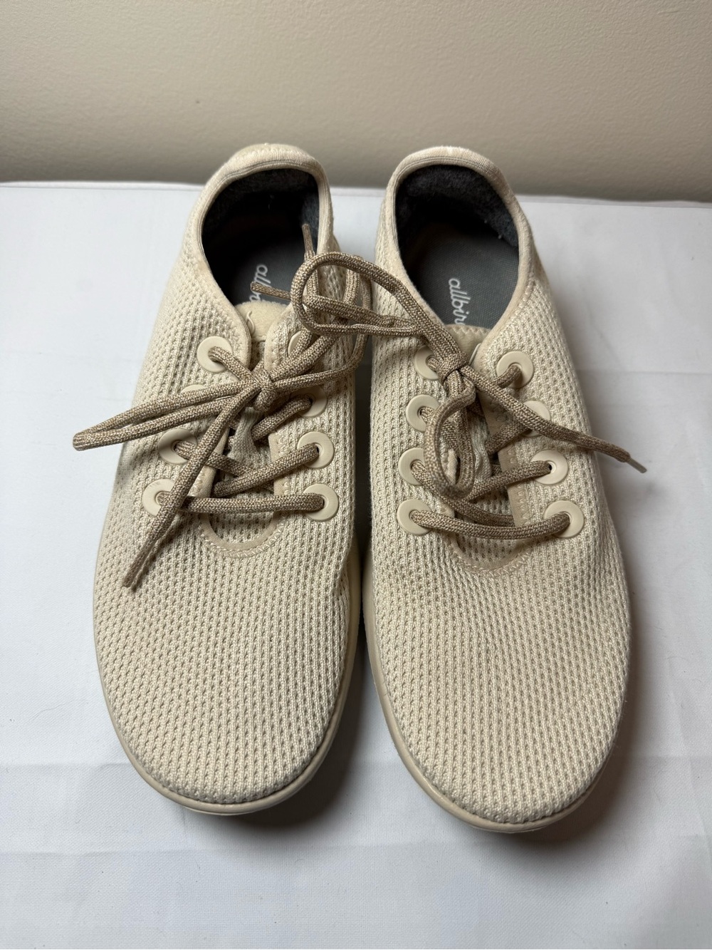 allbirds Women’s Lace-Up Knit Sneakers - Natural/Cream